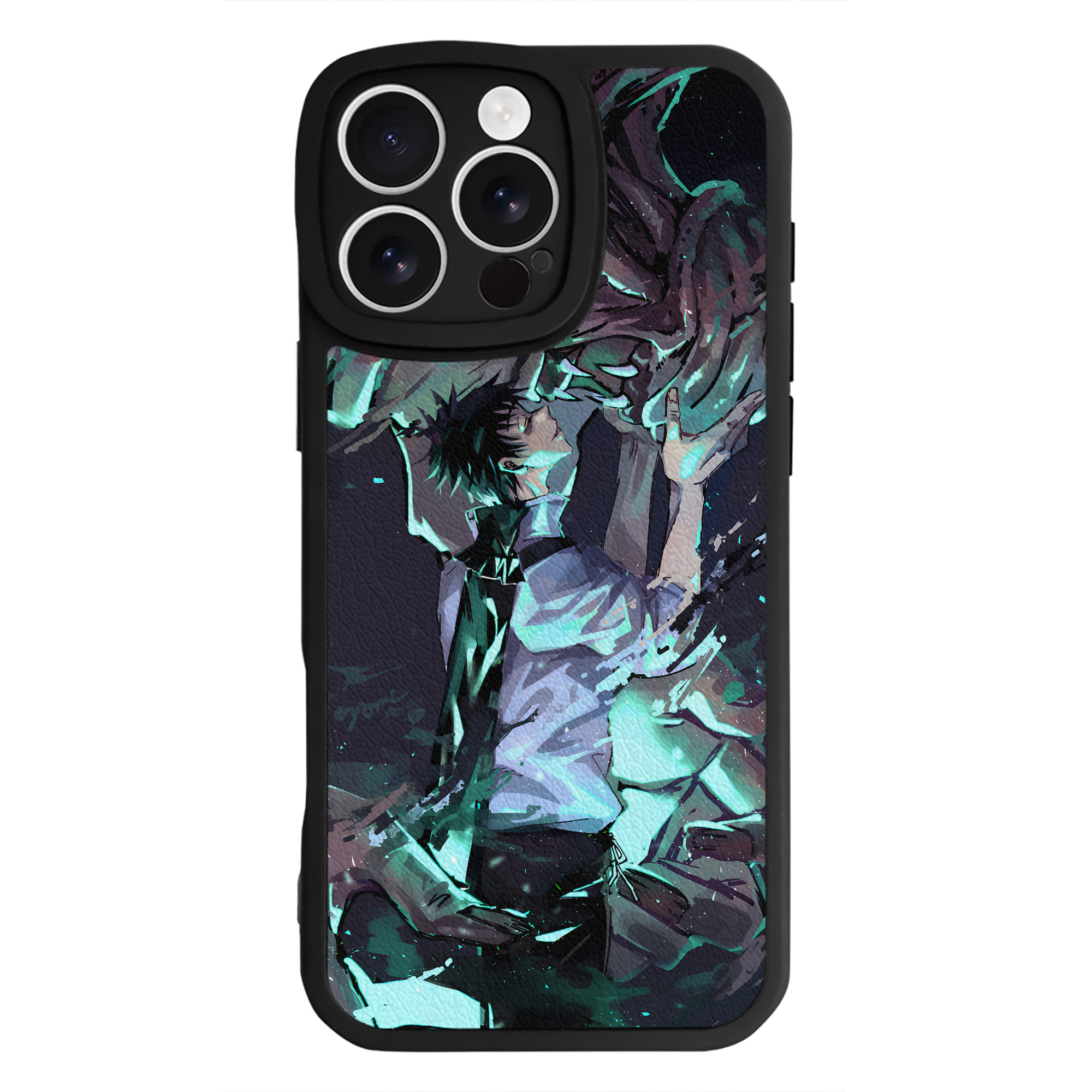 （画像用） 呪術廻戦 Jujutsu Kaisen 【iPhone 16シリーズ対応】シリコンスマホケース（レザー調） 材質：シリコン